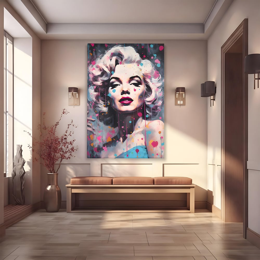 Tablou Canvas Premium, LuxCanva® C1159, Sexy Marilyn Monroe, Culori, Icon, Diva, Beautiful, Living Room, Relaxare, Culori Vibrante