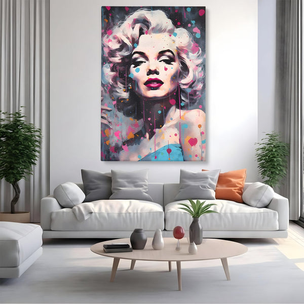 Tablou Canvas Premium, LuxCanva® C1159, Sexy Marilyn Monroe, Culori, Icon, Diva, Beautiful, Living Room, Relaxare, Culori Vibrante