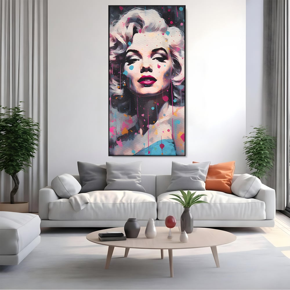 Tablou Canvas Premium, LuxCanva® C1159, Sexy Marilyn Monroe, Culori, Icon, Diva, Beautiful, Living Room, Relaxare, Culori Vibrante