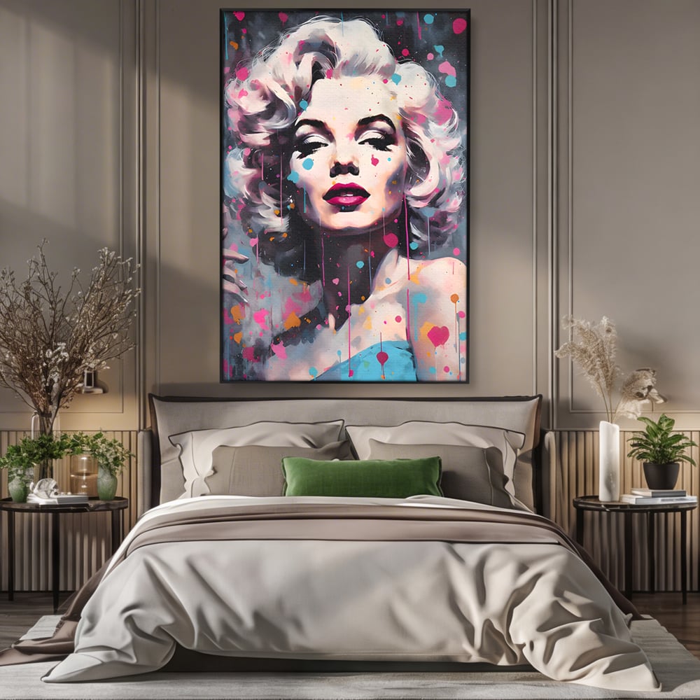 Tablou Canvas Premium, LuxCanva® C1159, Sexy Marilyn Monroe, Culori, Icon, Diva, Beautiful, Living Room, Relaxare, Culori Vibrante