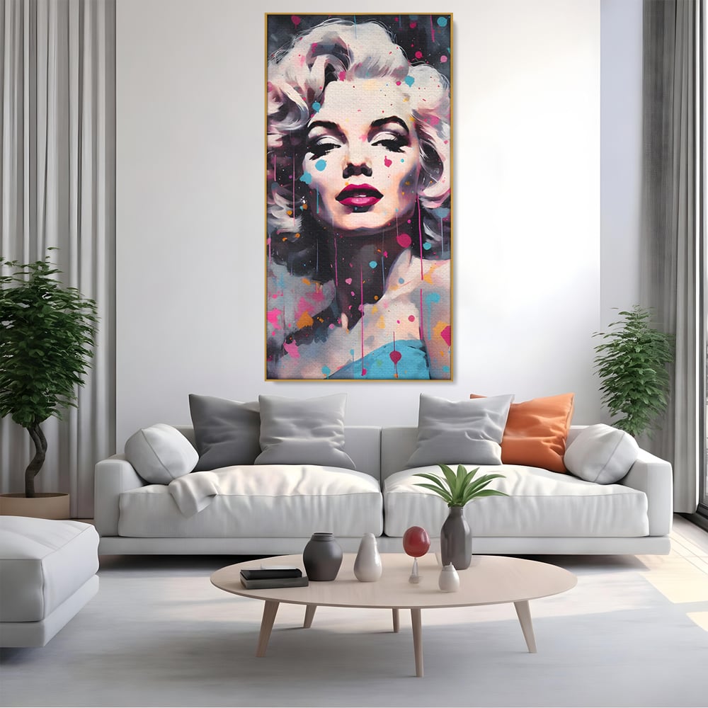 Tablou Canvas Premium, LuxCanva® C1159, Sexy Marilyn Monroe, Culori, Icon, Diva, Beautiful, Living Room, Relaxare, Culori Vibrante