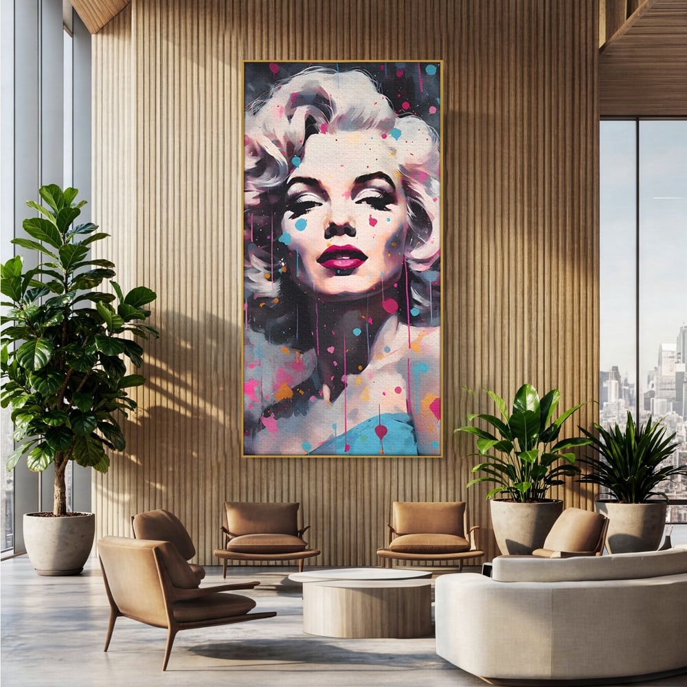 Tablou Canvas Premium, LuxCanva® C1159, Sexy Marilyn Monroe, Culori, Icon, Diva, Beautiful, Living Room, Relaxare, Culori Vibrante