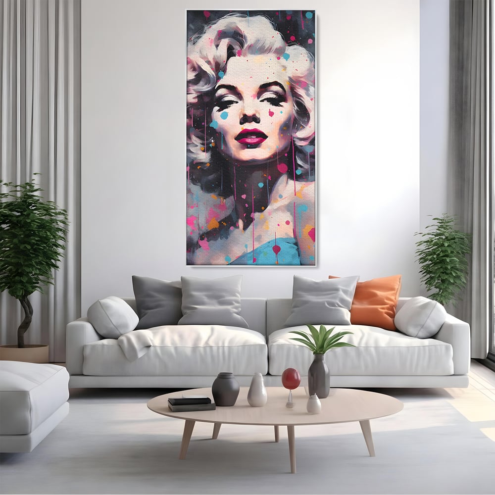 Tablou Canvas Premium, LuxCanva® C1159, Sexy Marilyn Monroe, Culori, Icon, Diva, Beautiful, Living Room, Relaxare, Culori Vibrante