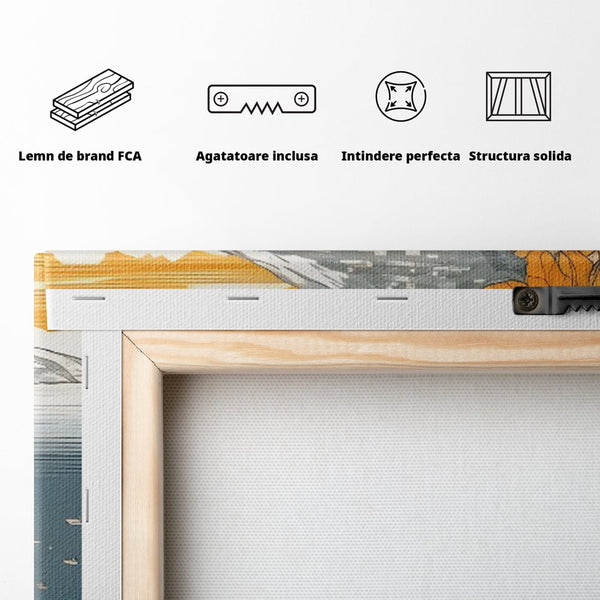 Tablou Canvas Premium LuxCanva® C1160, City By The Sea , Culori, Oras, Mare, Anotimp Living Room, Relaxare, Culori Vibrante