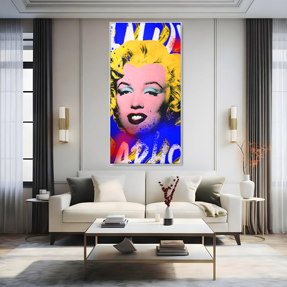 Tablou Canvas Premium LuxCanva® C1163, Andy Warhol Painted Marilyn Monroe , Culori, Icon, Famous Creator, Beautiful, Bar, Relaxare, Culori Vibrante