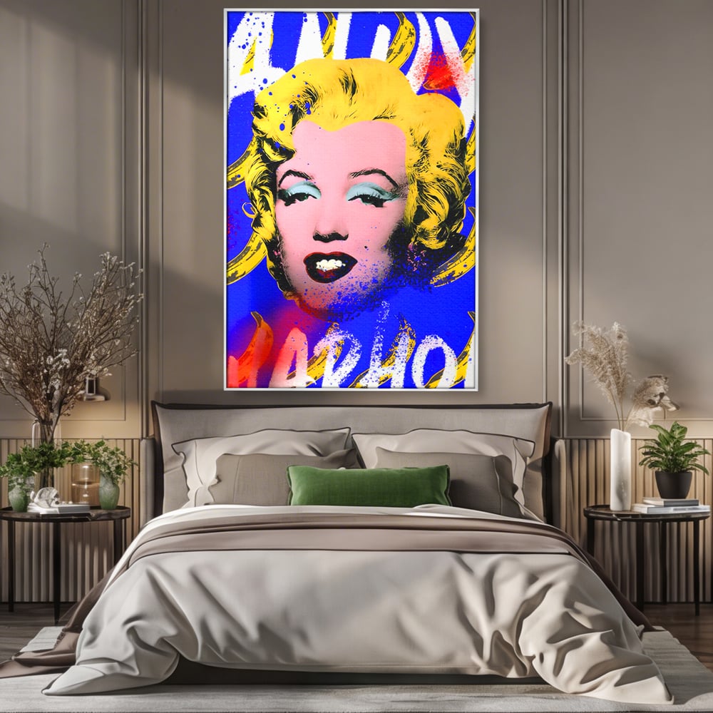 Tablou Canvas Premium LuxCanva® C1163, Andy Warhol Painted Marilyn Monroe , Culori, Icon, Famous Creator, Beautiful, Bar, Relaxare, Culori Vibrante