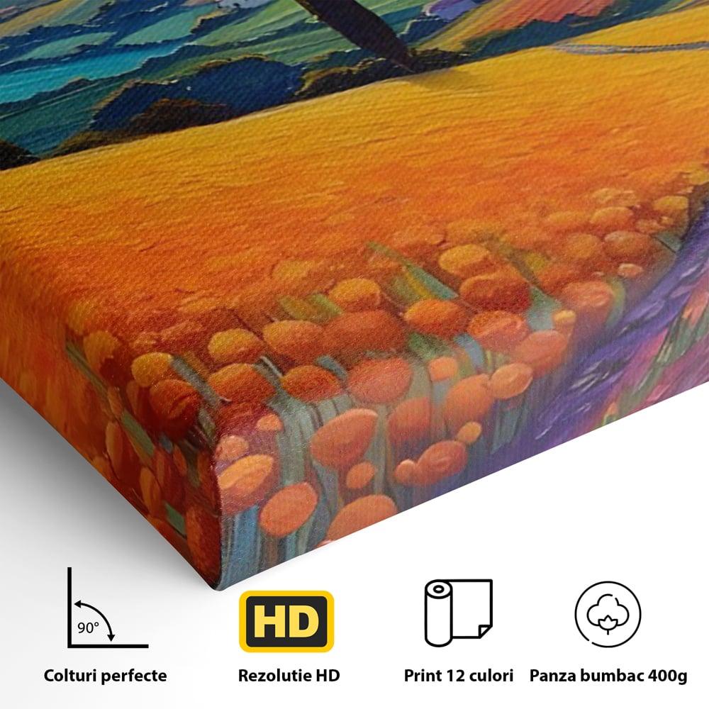 Tablou Canvas Premium LuxCanva® C1164, The Road Going Back Home ,  Culori, Feeling, Family, Home, Living Room, Relaxare, Culori Vibrante