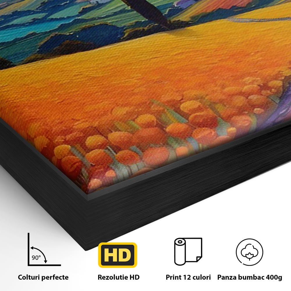Tablou Canvas Premium LuxCanva® C1164, The Road Going Back Home ,  Culori, Feeling, Family, Home, Living Room, Relaxare, Culori Vibrante