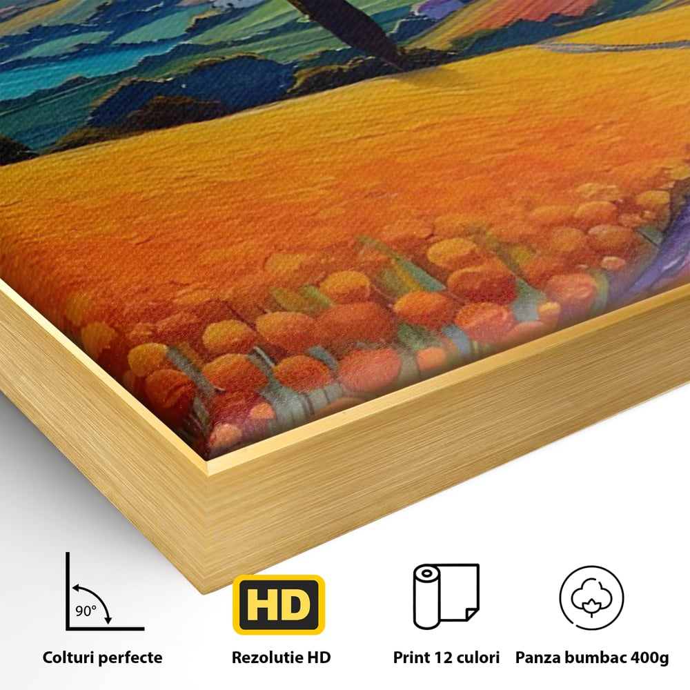 Tablou Canvas Premium LuxCanva® C1164, The Road Going Back Home ,  Culori, Feeling, Family, Home, Living Room, Relaxare, Culori Vibrante