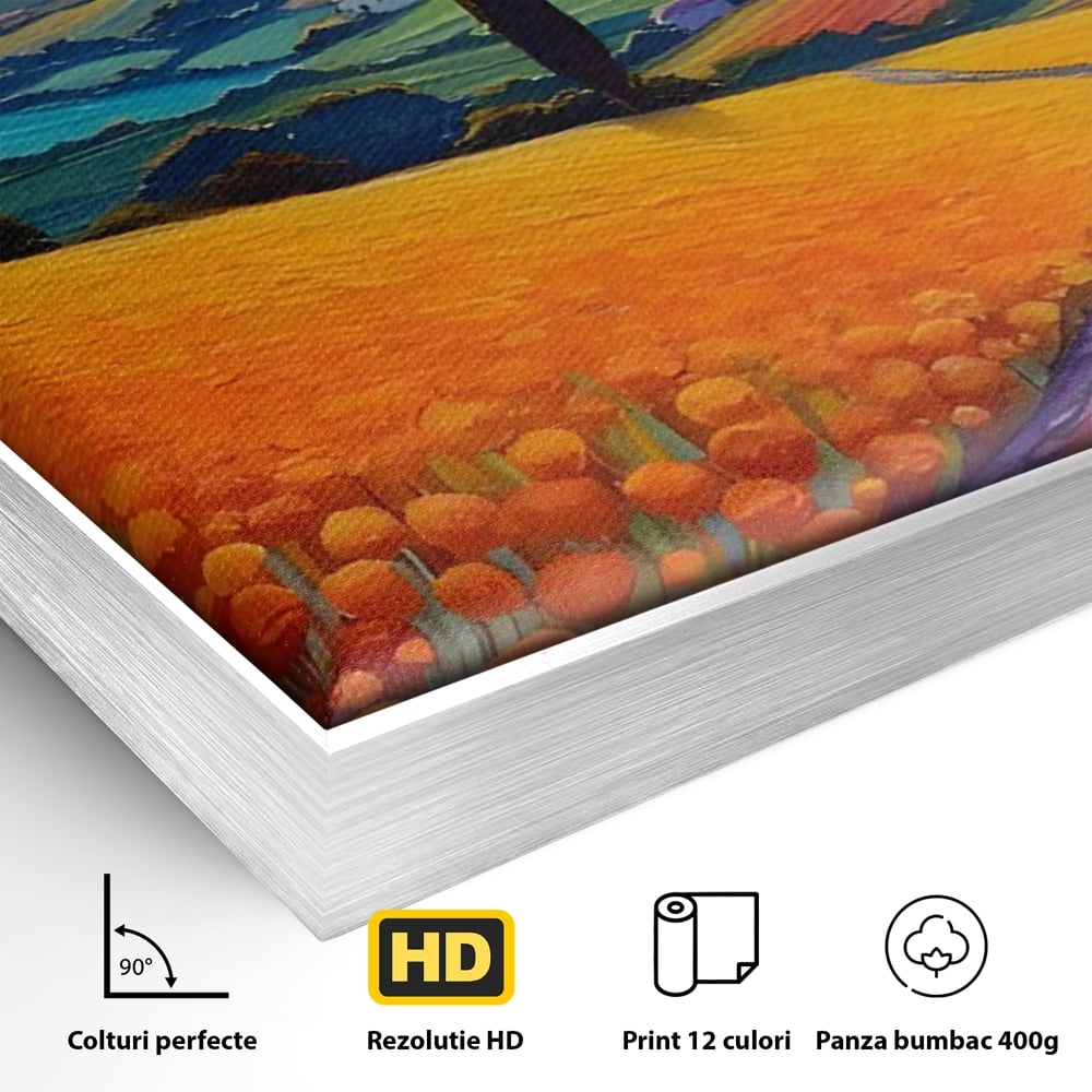 Tablou Canvas Premium LuxCanva® C1164, The Road Going Back Home ,  Culori, Feeling, Family, Home, Living Room, Relaxare, Culori Vibrante