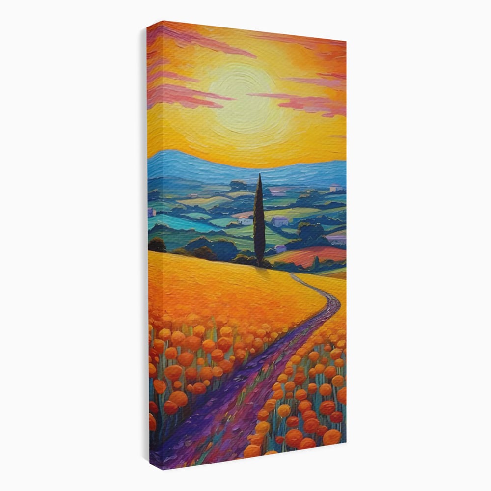 Tablou Canvas Premium LuxCanva® C1164, The Road Going Back Home ,  Culori, Feeling, Family, Home, Living Room, Relaxare, Culori Vibrante