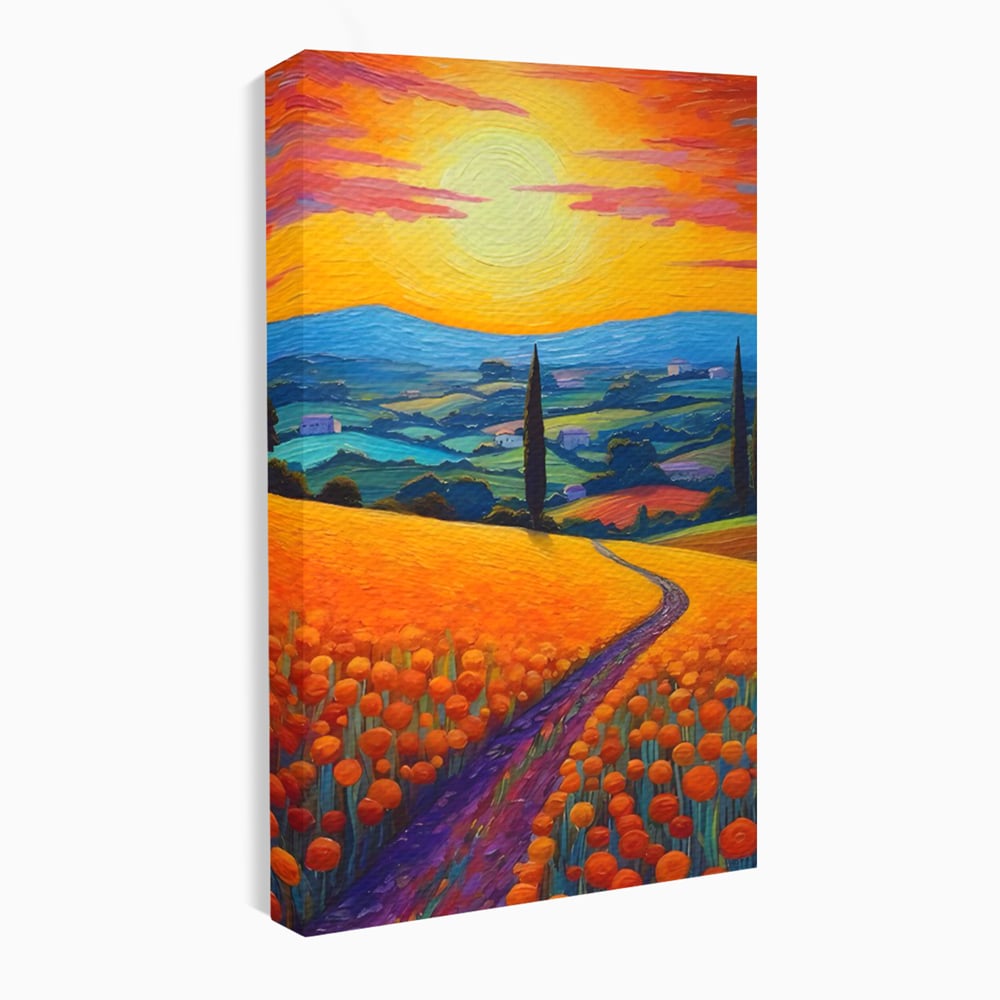 Tablou Canvas Premium LuxCanva® C1164, The Road Going Back Home ,  Culori, Feeling, Family, Home, Living Room, Relaxare, Culori Vibrante