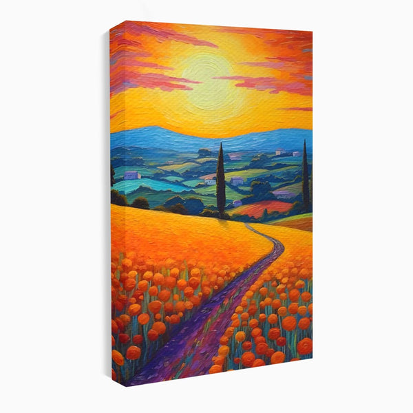 Tablou Canvas Premium LuxCanva® C1164, The Road Going Back Home ,  Culori, Feeling, Family, Home, Living Room, Relaxare, Culori Vibrante