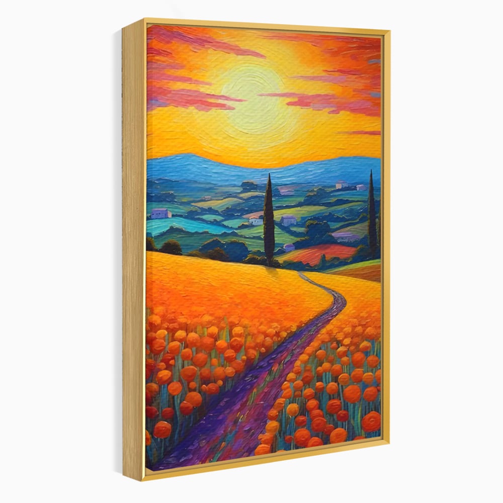 Tablou Canvas Premium LuxCanva® C1164, The Road Going Back Home ,  Culori, Feeling, Family, Home, Living Room, Relaxare, Culori Vibrante