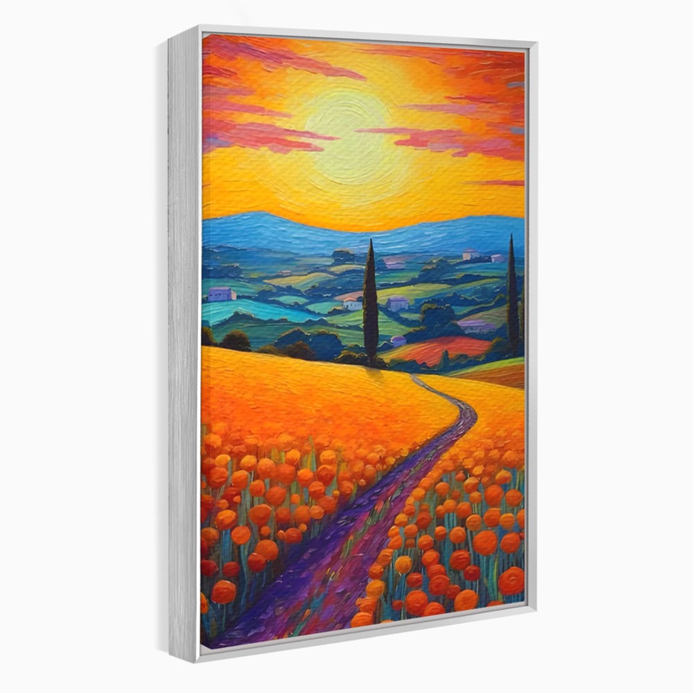 Tablou Canvas Premium LuxCanva® C1164, The Road Going Back Home ,  Culori, Feeling, Family, Home, Living Room, Relaxare, Culori Vibrante