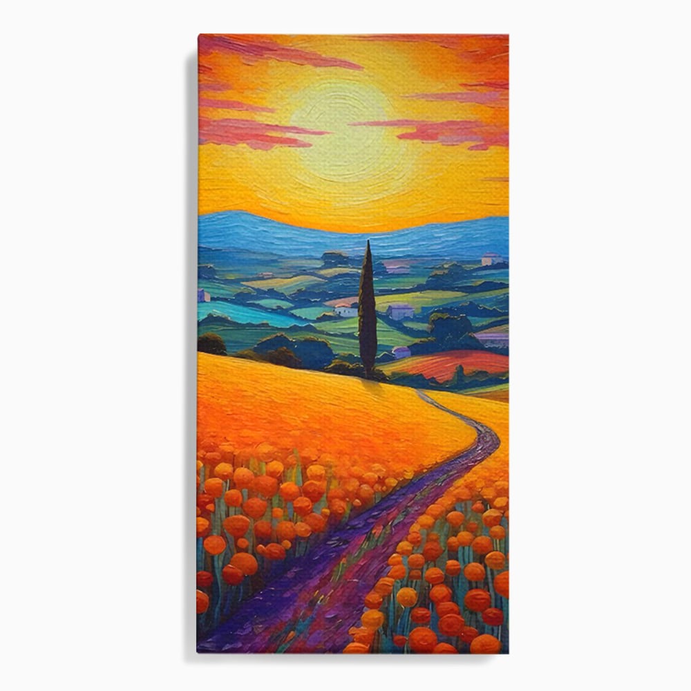 Tablou Canvas Premium LuxCanva® C1164, The Road Going Back Home ,  Culori, Feeling, Family, Home, Living Room, Relaxare, Culori Vibrante