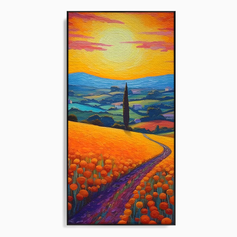 Tablou Canvas Premium LuxCanva® C1164, The Road Going Back Home ,  Culori, Feeling, Family, Home, Living Room, Relaxare, Culori Vibrante