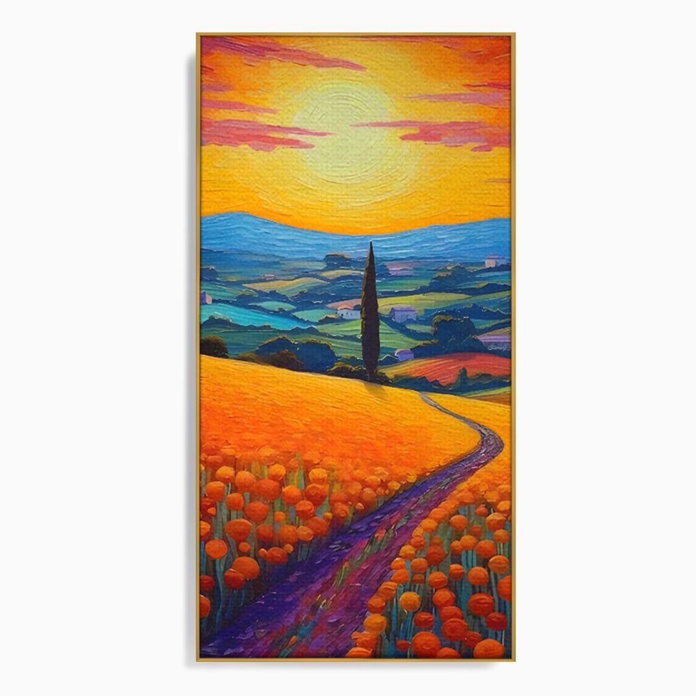 Tablou Canvas Premium LuxCanva® C1164, The Road Going Back Home ,  Culori, Feeling, Family, Home, Living Room, Relaxare, Culori Vibrante