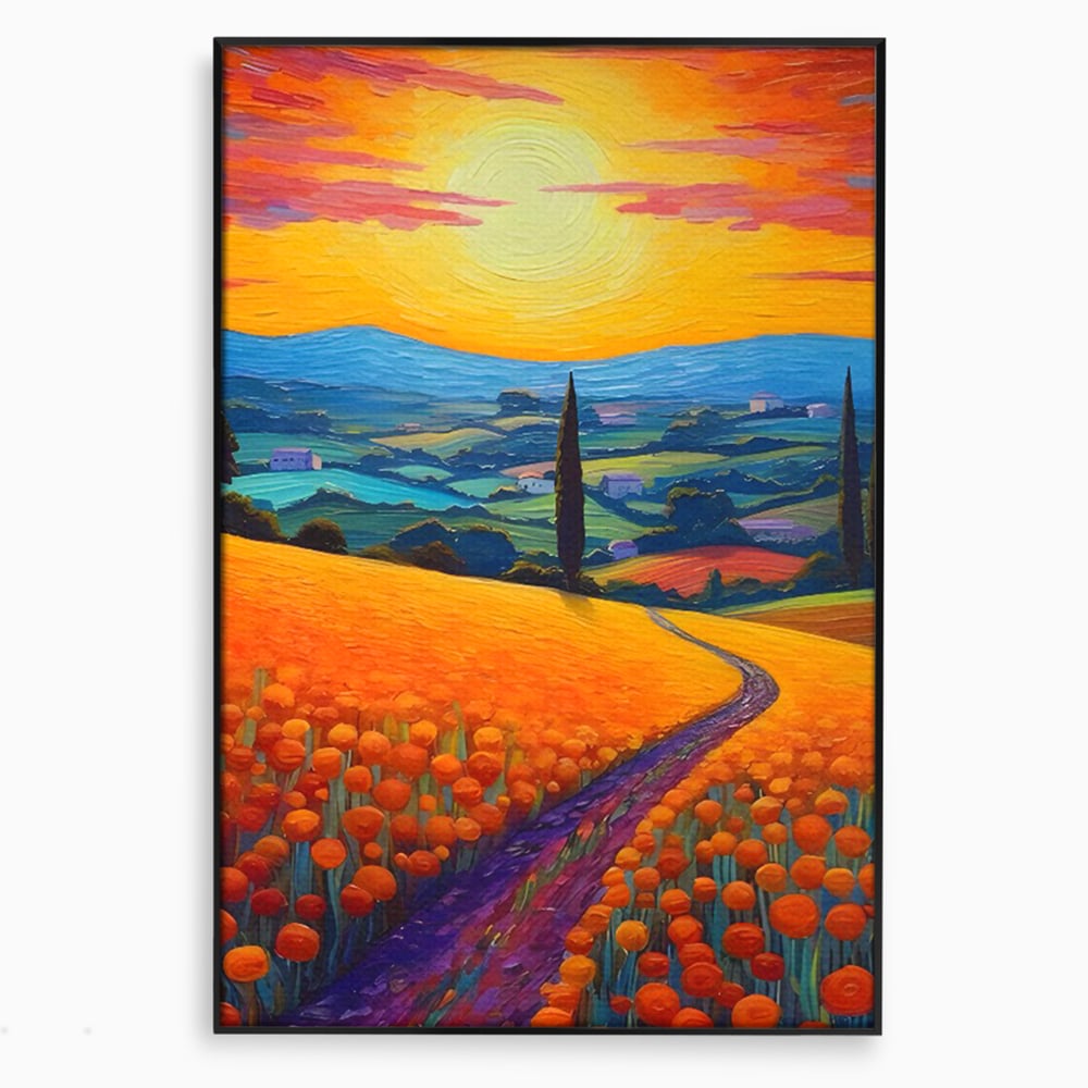 Tablou Canvas Premium LuxCanva® C1164, The Road Going Back Home ,  Culori, Feeling, Family, Home, Living Room, Relaxare, Culori Vibrante