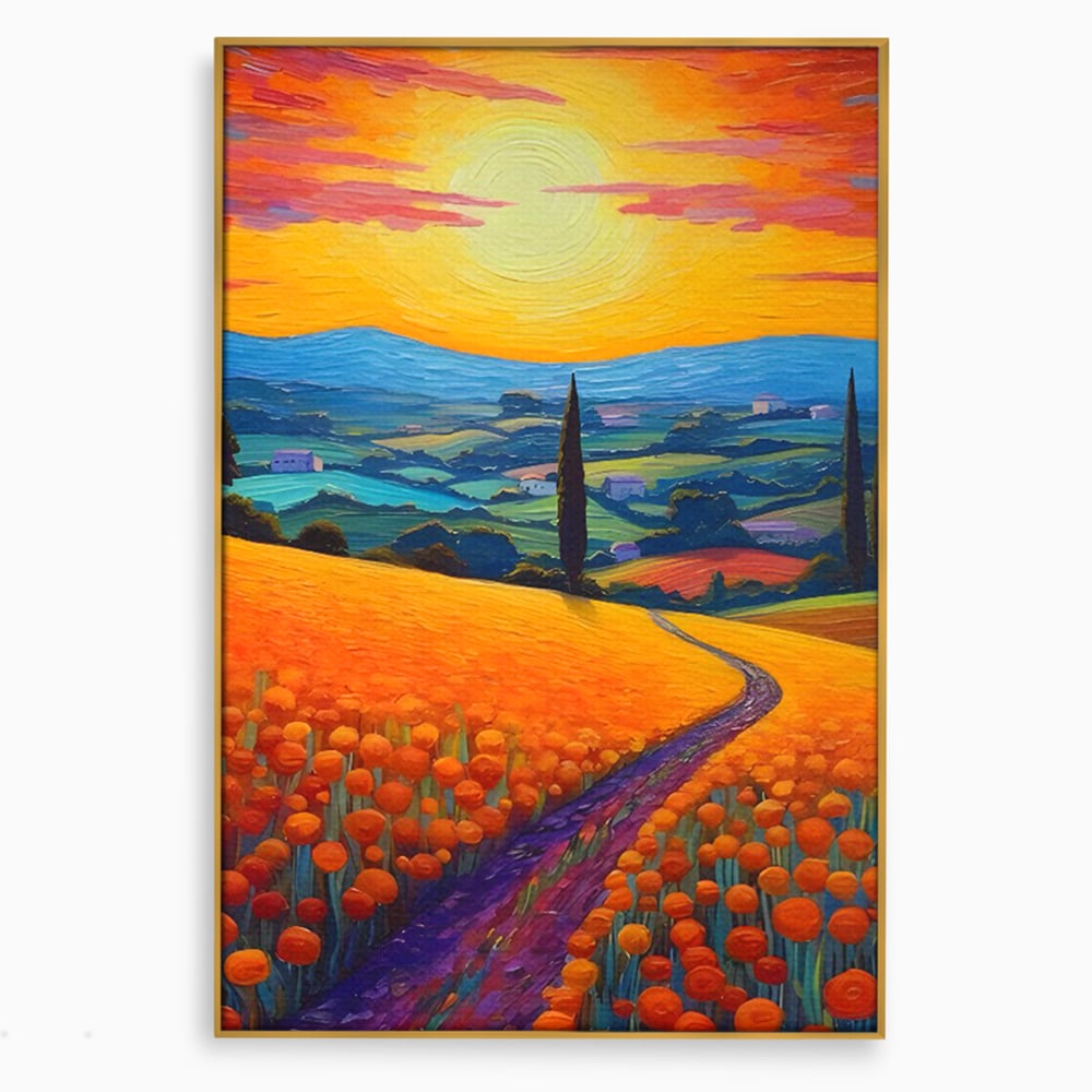Tablou Canvas Premium LuxCanva® C1164, The Road Going Back Home ,  Culori, Feeling, Family, Home, Living Room, Relaxare, Culori Vibrante
