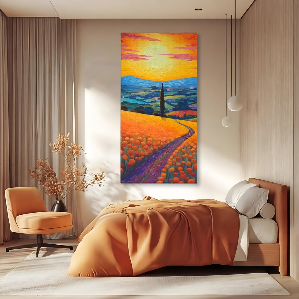 Tablou Canvas Premium LuxCanva® C1164, The Road Going Back Home ,  Culori, Feeling, Family, Home, Living Room, Relaxare, Culori Vibrante