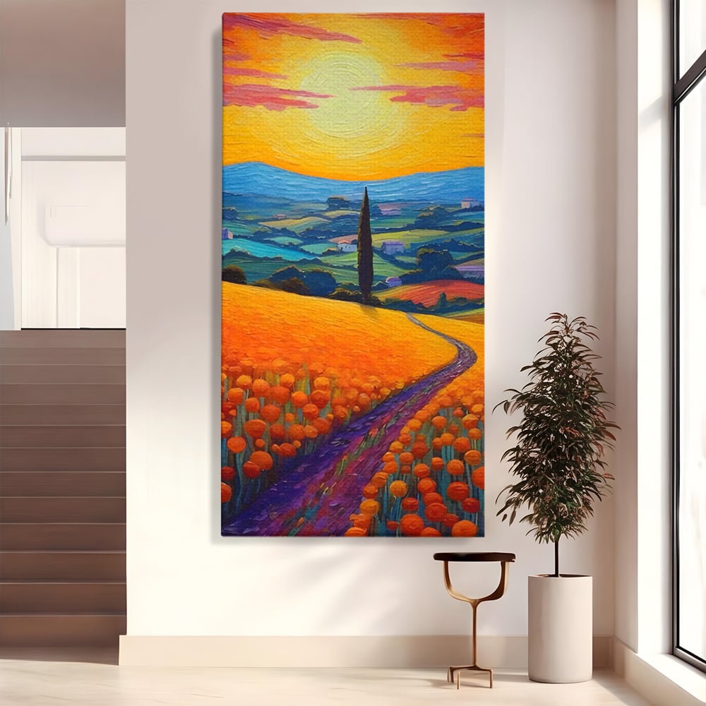Tablou Canvas Premium LuxCanva® C1164, The Road Going Back Home ,  Culori, Feeling, Family, Home, Living Room, Relaxare, Culori Vibrante