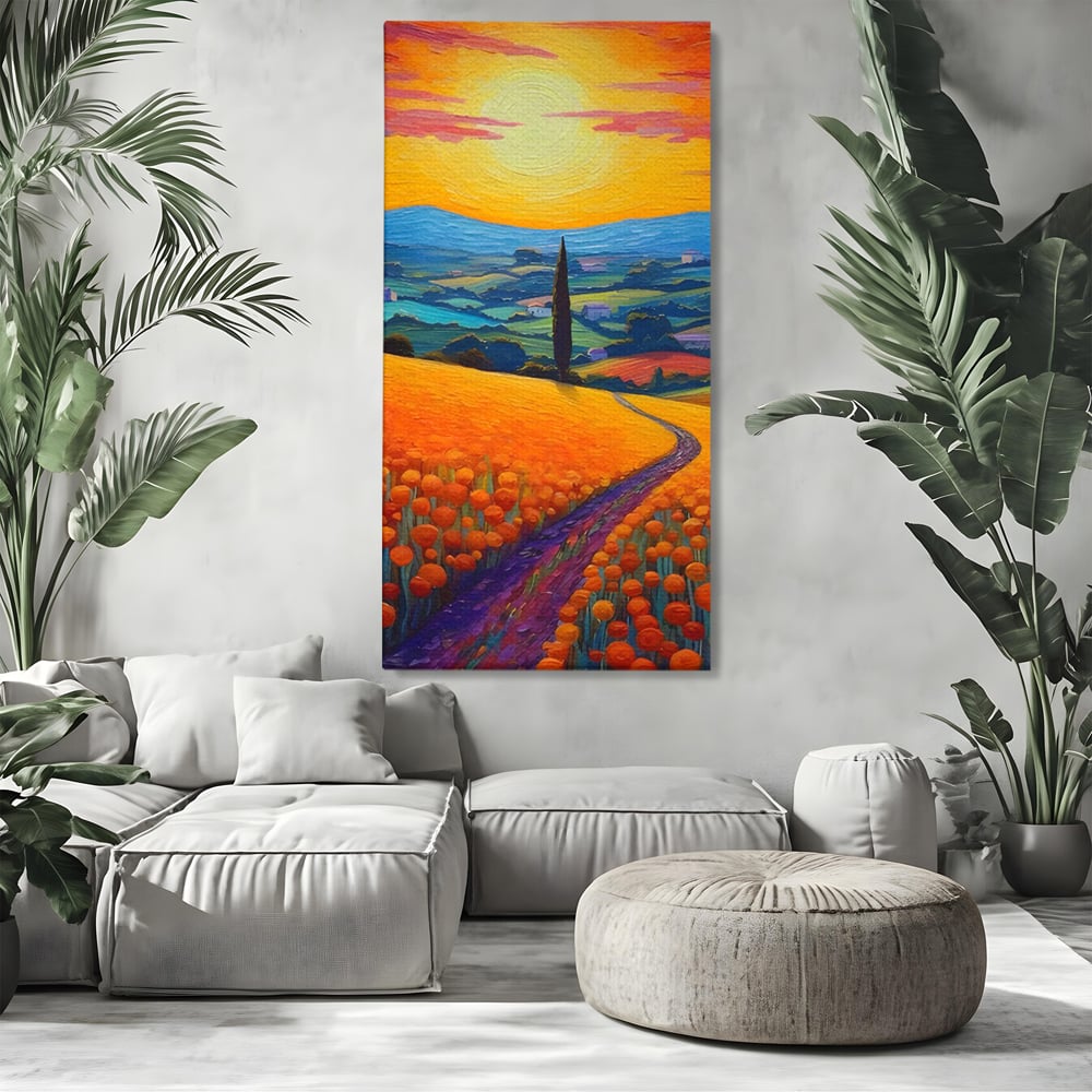 Tablou Canvas Premium LuxCanva® C1164, The Road Going Back Home ,  Culori, Feeling, Family, Home, Living Room, Relaxare, Culori Vibrante