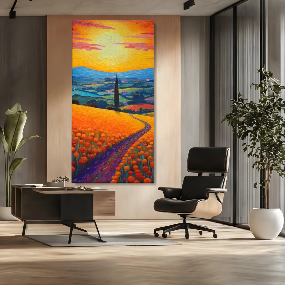 Tablou Canvas Premium LuxCanva® C1164, The Road Going Back Home ,  Culori, Feeling, Family, Home, Living Room, Relaxare, Culori Vibrante