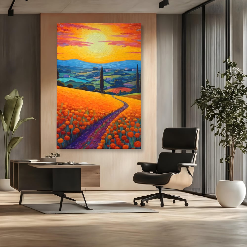 Tablou Canvas Premium LuxCanva® C1164, The Road Going Back Home ,  Culori, Feeling, Family, Home, Living Room, Relaxare, Culori Vibrante