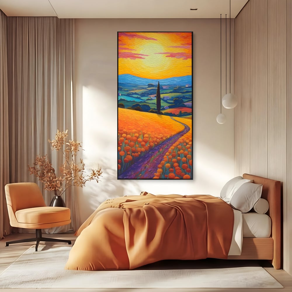 Tablou Canvas Premium LuxCanva® C1164, The Road Going Back Home ,  Culori, Feeling, Family, Home, Living Room, Relaxare, Culori Vibrante
