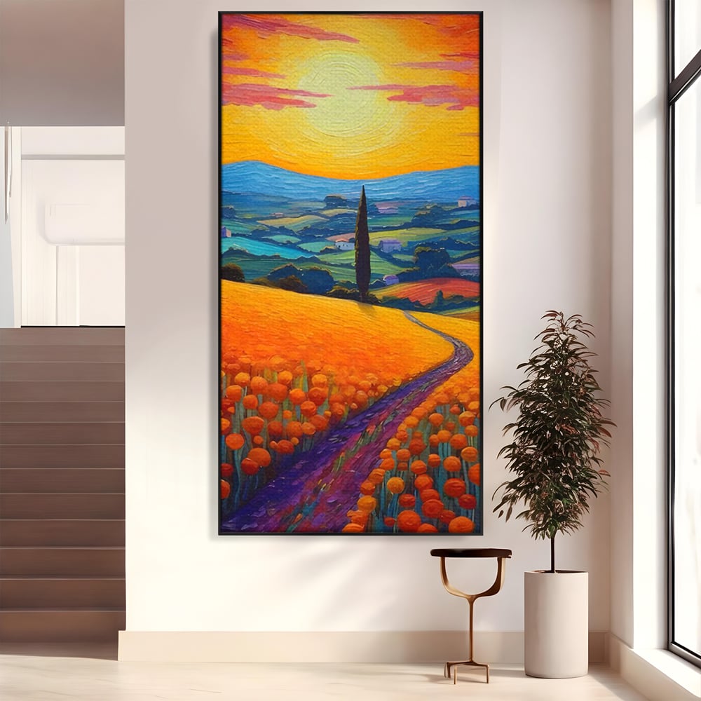 Tablou Canvas Premium LuxCanva® C1164, The Road Going Back Home ,  Culori, Feeling, Family, Home, Living Room, Relaxare, Culori Vibrante