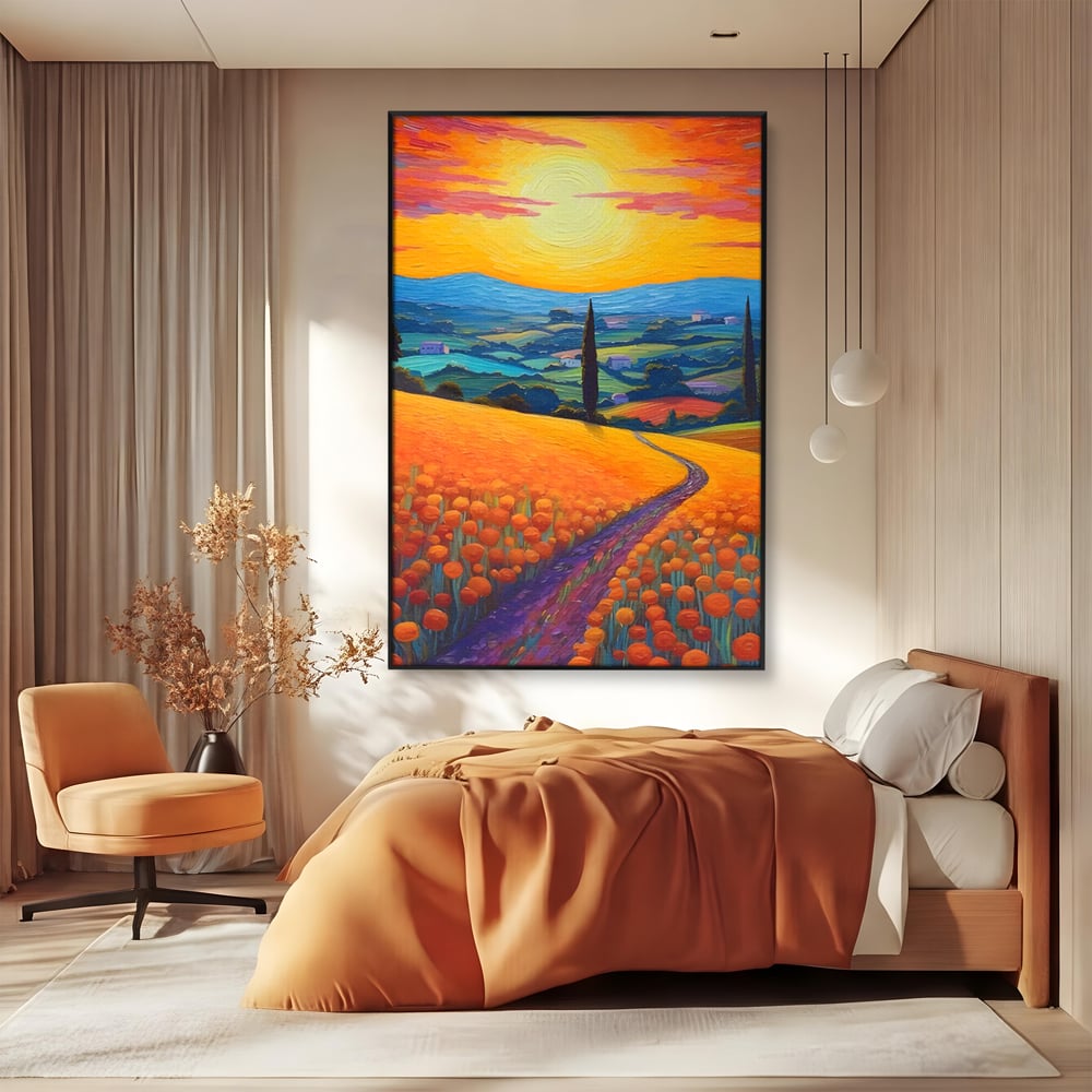 Tablou Canvas Premium LuxCanva® C1164, The Road Going Back Home ,  Culori, Feeling, Family, Home, Living Room, Relaxare, Culori Vibrante