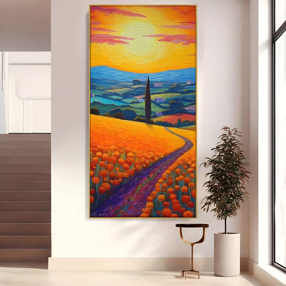 Tablou Canvas Premium LuxCanva® C1164, The Road Going Back Home ,  Culori, Feeling, Family, Home, Living Room, Relaxare, Culori Vibrante