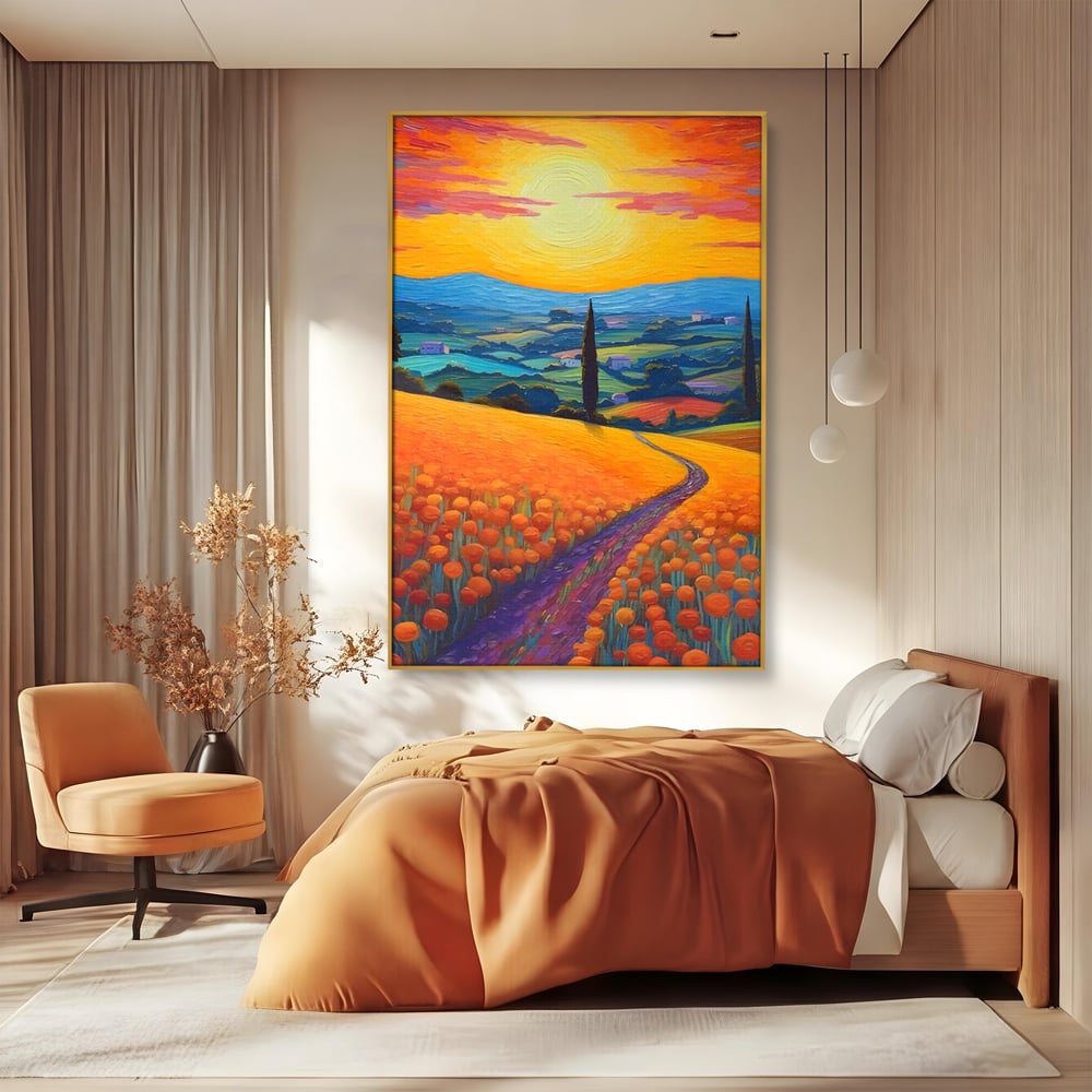Tablou Canvas Premium LuxCanva® C1164, The Road Going Back Home ,  Culori, Feeling, Family, Home, Living Room, Relaxare, Culori Vibrante