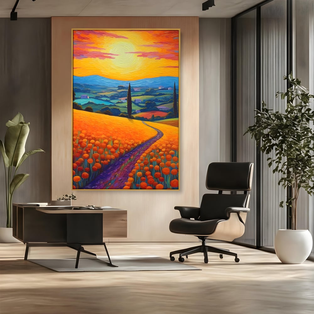 Tablou Canvas Premium LuxCanva® C1164, The Road Going Back Home ,  Culori, Feeling, Family, Home, Living Room, Relaxare, Culori Vibrante