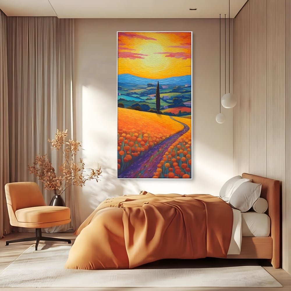 Tablou Canvas Premium LuxCanva® C1164, The Road Going Back Home ,  Culori, Feeling, Family, Home, Living Room, Relaxare, Culori Vibrante