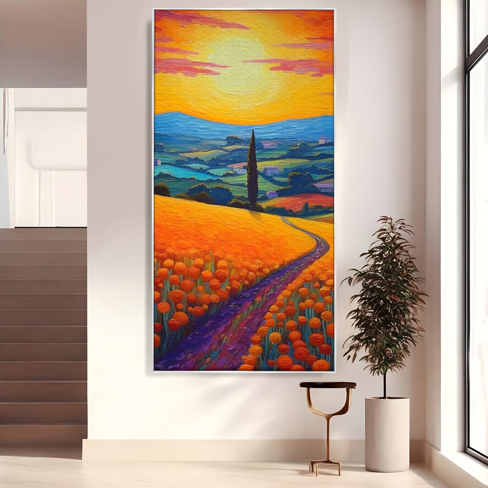 Tablou Canvas Premium LuxCanva® C1164, The Road Going Back Home ,  Culori, Feeling, Family, Home, Living Room, Relaxare, Culori Vibrante