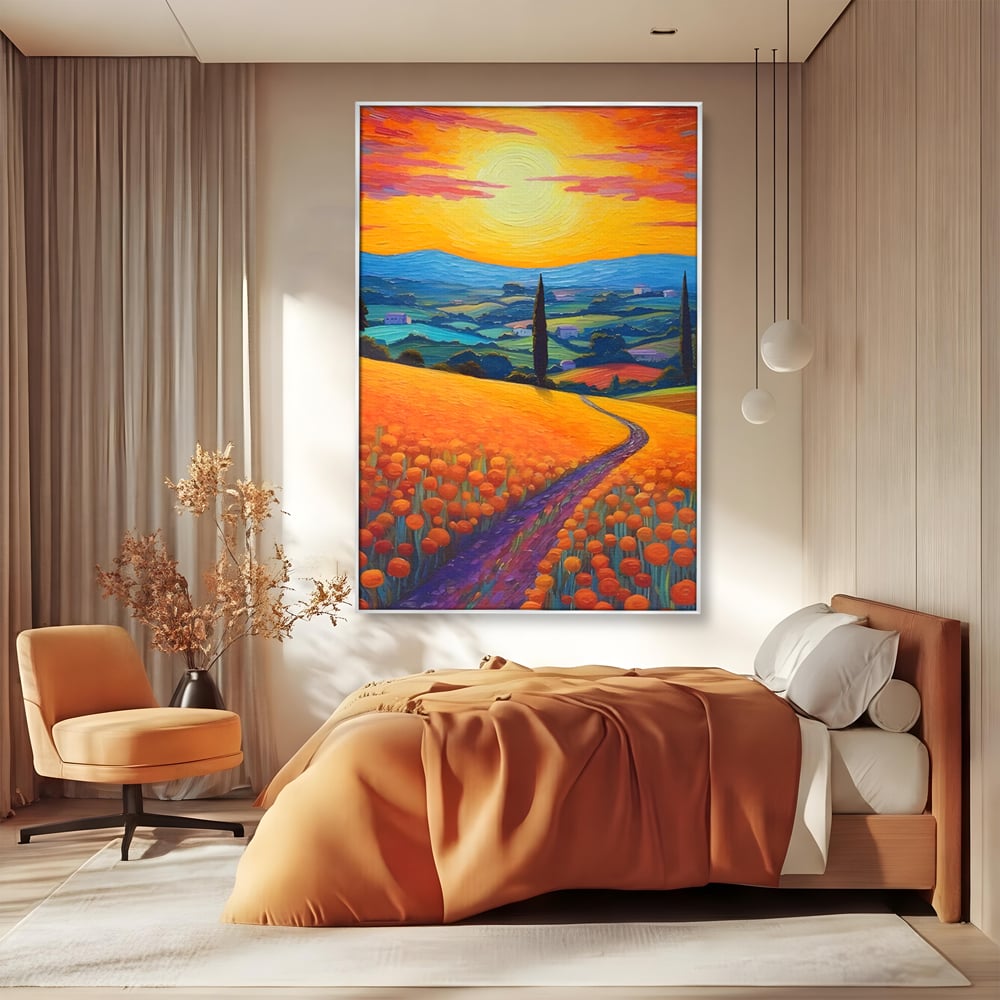 Tablou Canvas Premium LuxCanva® C1164, The Road Going Back Home ,  Culori, Feeling, Family, Home, Living Room, Relaxare, Culori Vibrante