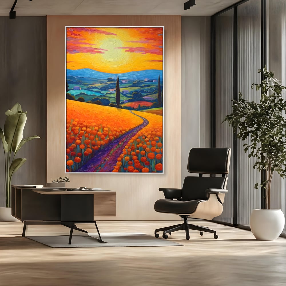 Tablou Canvas Premium LuxCanva® C1164, The Road Going Back Home ,  Culori, Feeling, Family, Home, Living Room, Relaxare, Culori Vibrante