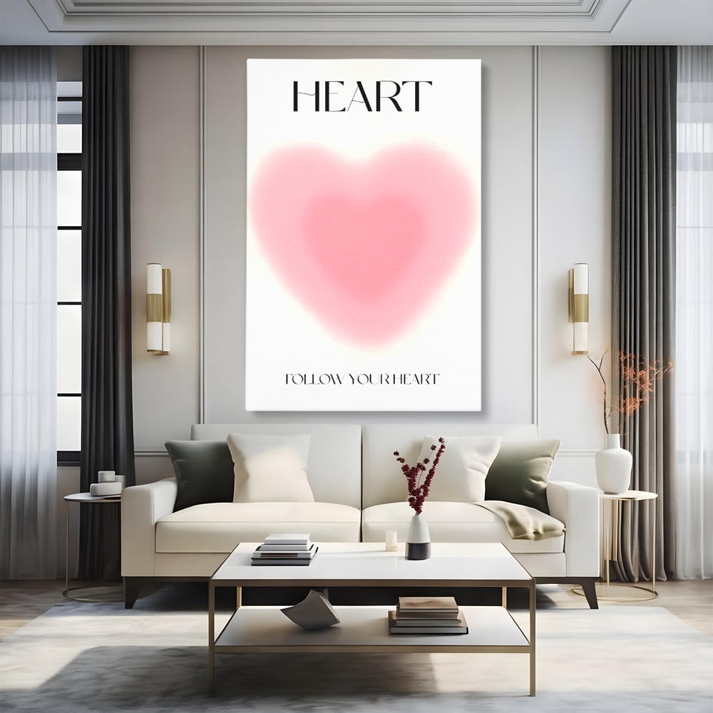 Tablou Canvas Premium LuxCanva® C1166, Express Your Feelings , Culori, Love, Heart, Motivational, Bedroom, Kids Room, Relaxare, Culori Vibrante