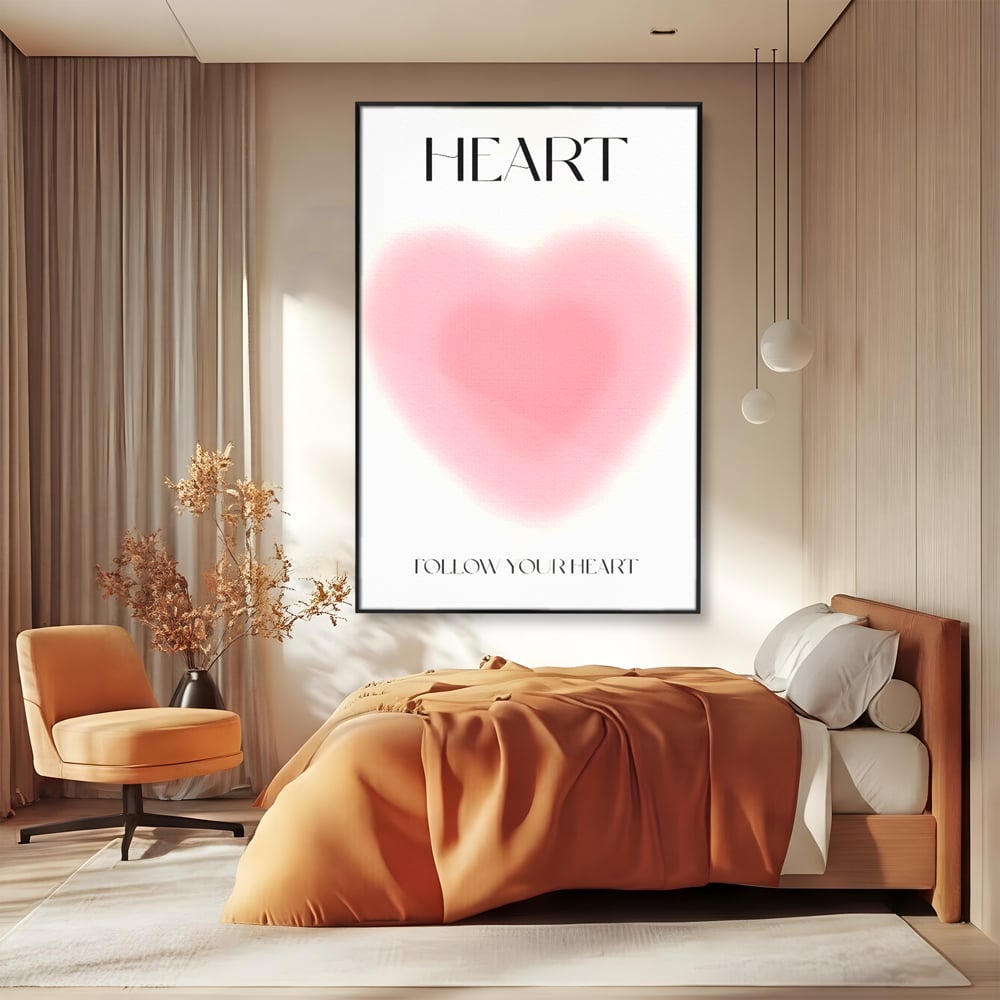 Tablou Canvas Premium LuxCanva® C1166, Express Your Feelings , Culori, Love, Heart, Motivational, Bedroom, Kids Room, Relaxare, Culori Vibrante