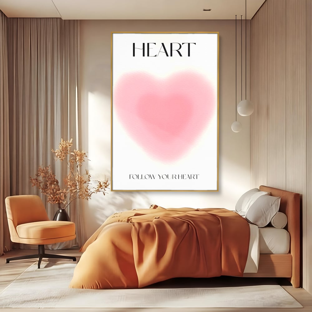 Tablou Canvas Premium LuxCanva® C1166, Express Your Feelings , Culori, Love, Heart, Motivational, Bedroom, Kids Room, Relaxare, Culori Vibrante
