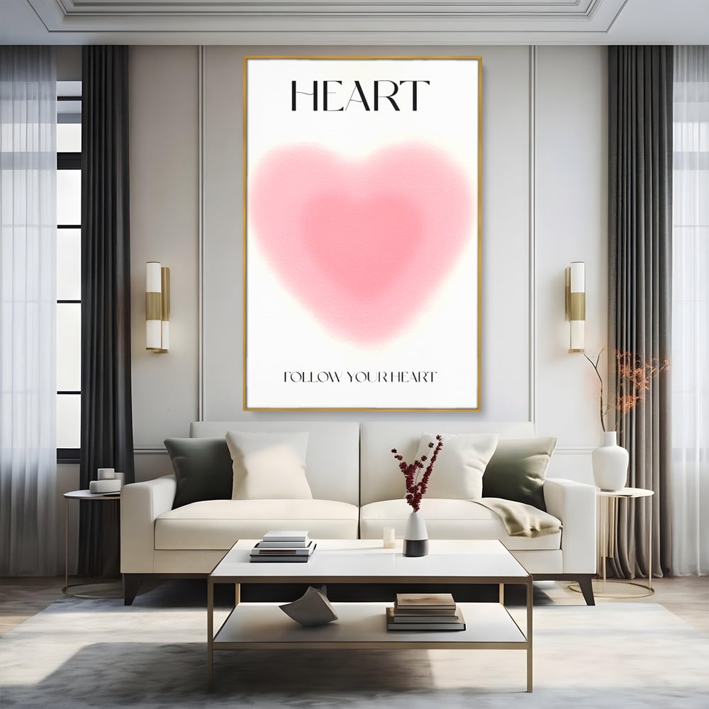 Tablou Canvas Premium LuxCanva® C1166, Express Your Feelings , Culori, Love, Heart, Motivational, Bedroom, Kids Room, Relaxare, Culori Vibrante