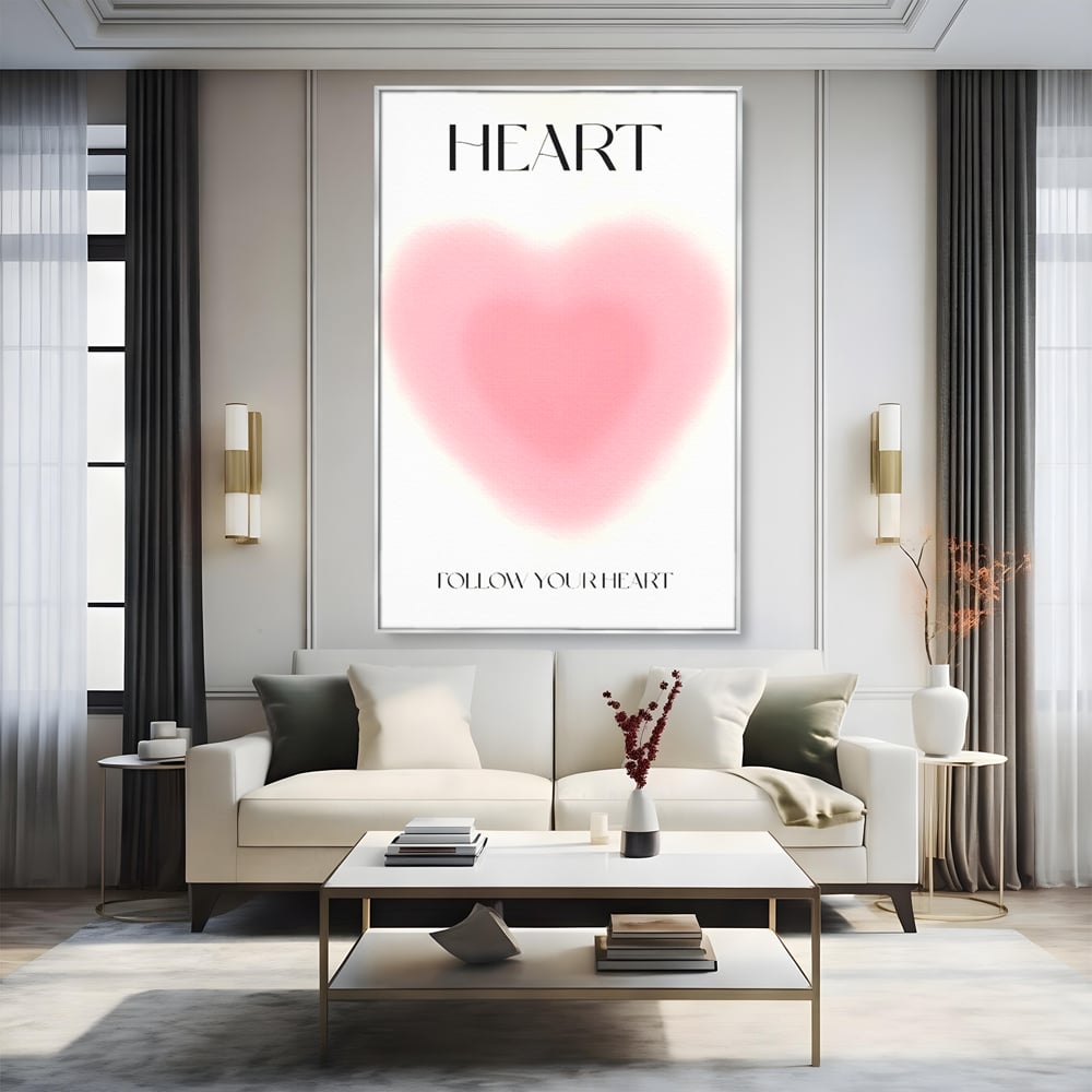 Tablou Canvas Premium LuxCanva® C1166, Express Your Feelings , Culori, Love, Heart, Motivational, Bedroom, Kids Room, Relaxare, Culori Vibrante