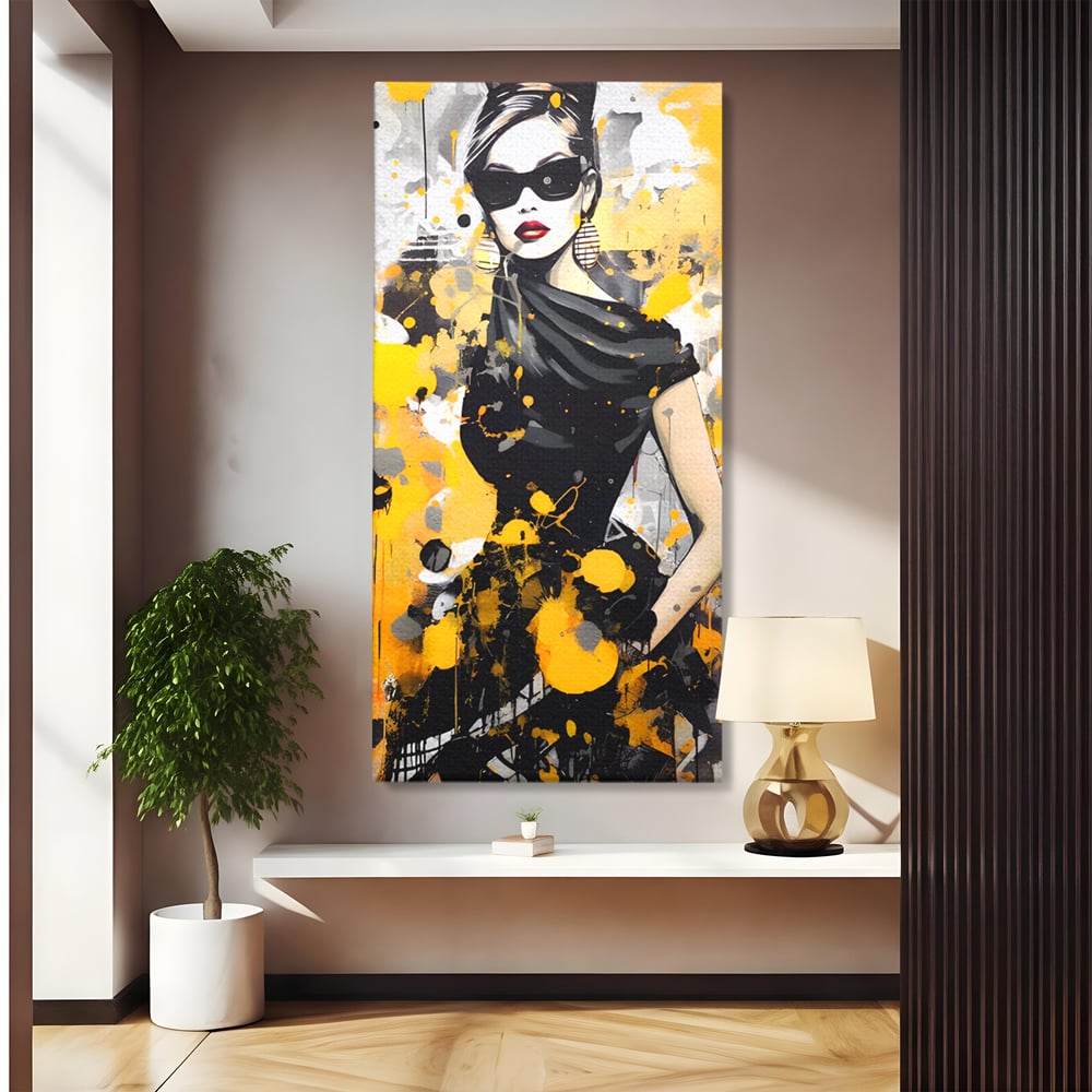Tablou Canvas Premium LuxCanva® C1167, Queen Of Fashion , Culori, Lady, Style, Dress, Bar, Relaxare, Culori Vibrante