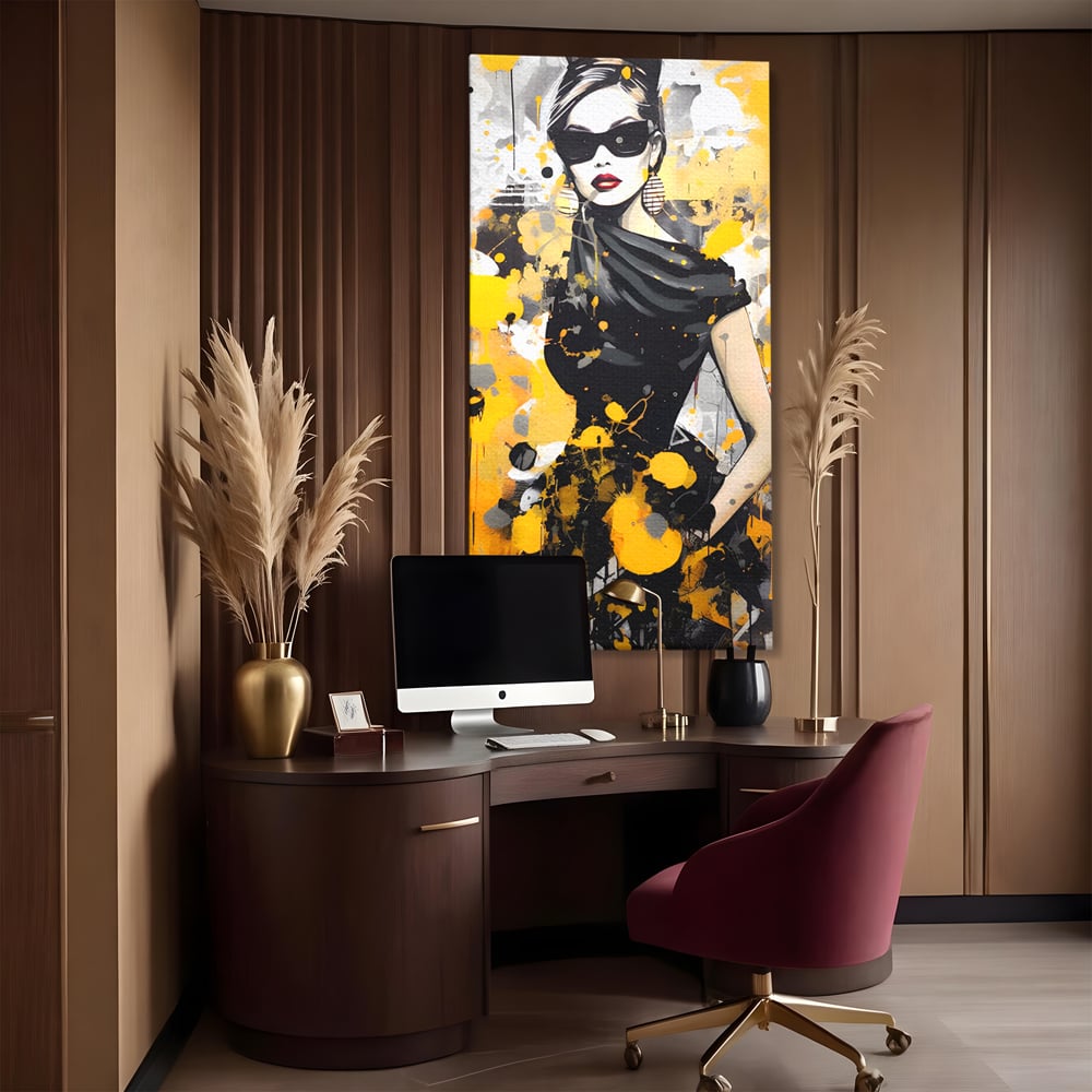 Tablou Canvas Premium LuxCanva® C1167, Queen Of Fashion , Culori, Lady, Style, Dress, Bar, Relaxare, Culori Vibrante