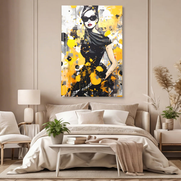 Tablou Canvas Premium LuxCanva® C1167, Queen Of Fashion , Culori, Lady, Style, Dress, Bar, Relaxare, Culori Vibrante