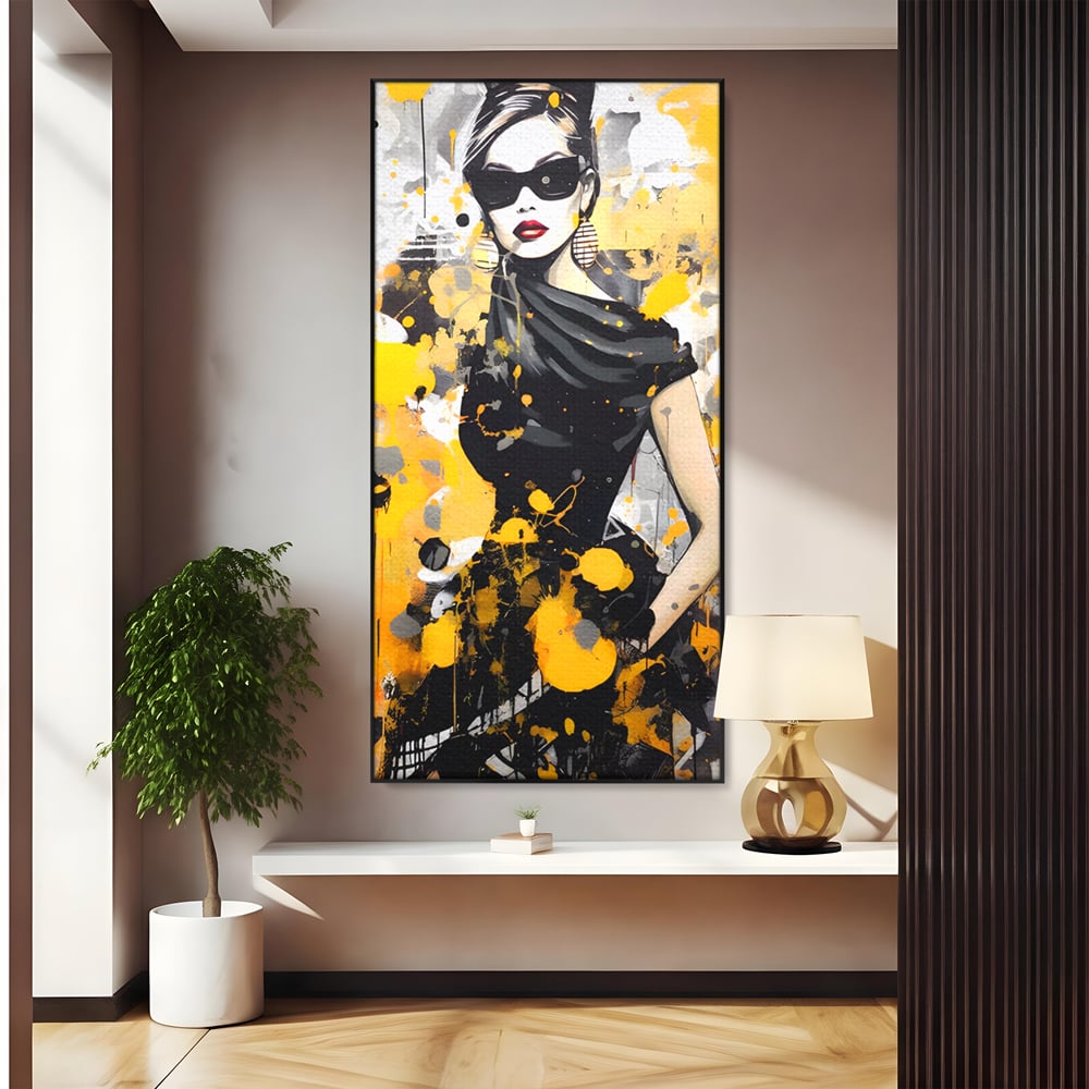 Tablou Canvas Premium LuxCanva® C1167, Queen Of Fashion , Culori, Lady, Style, Dress, Bar, Relaxare, Culori Vibrante