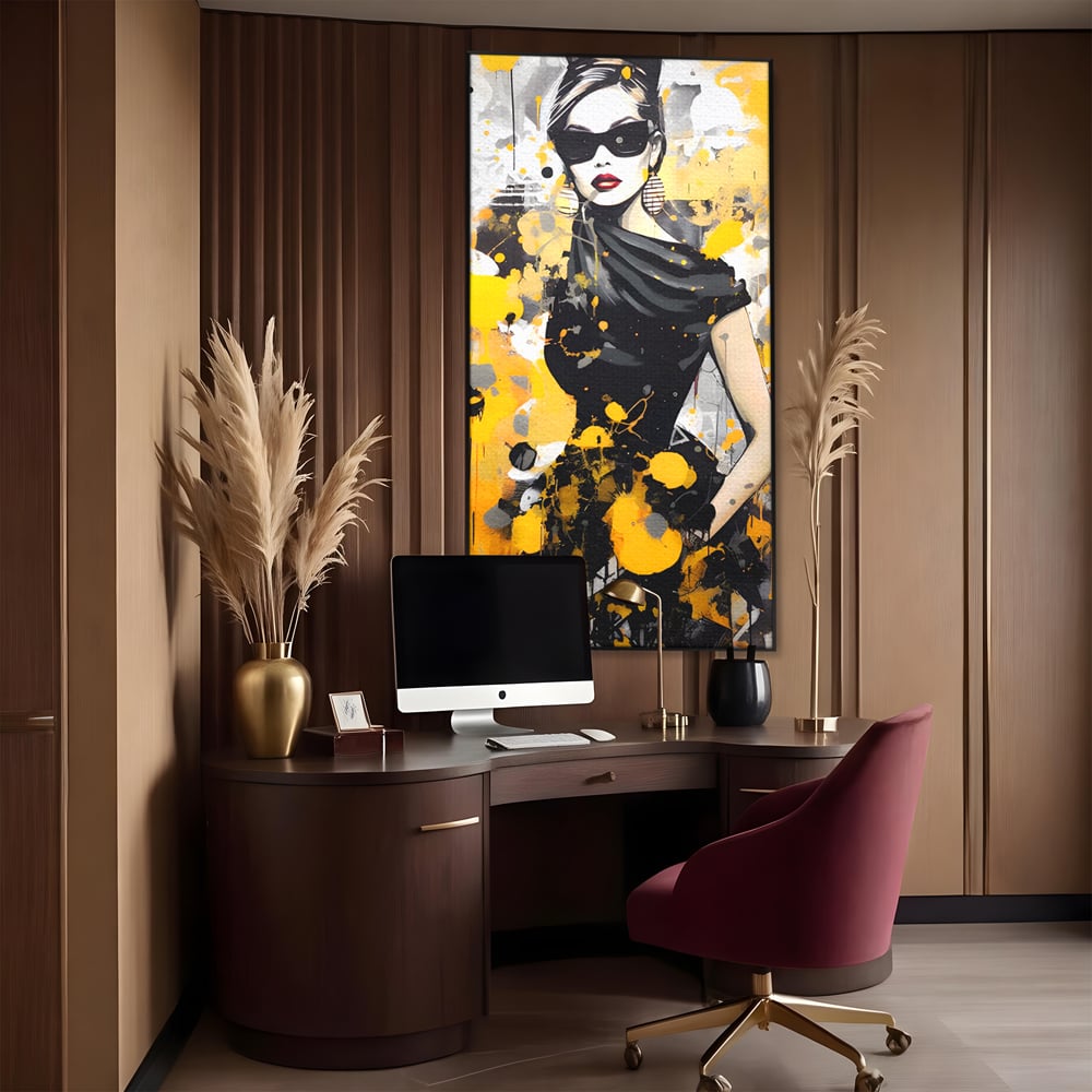 Tablou Canvas Premium LuxCanva® C1167, Queen Of Fashion , Culori, Lady, Style, Dress, Bar, Relaxare, Culori Vibrante