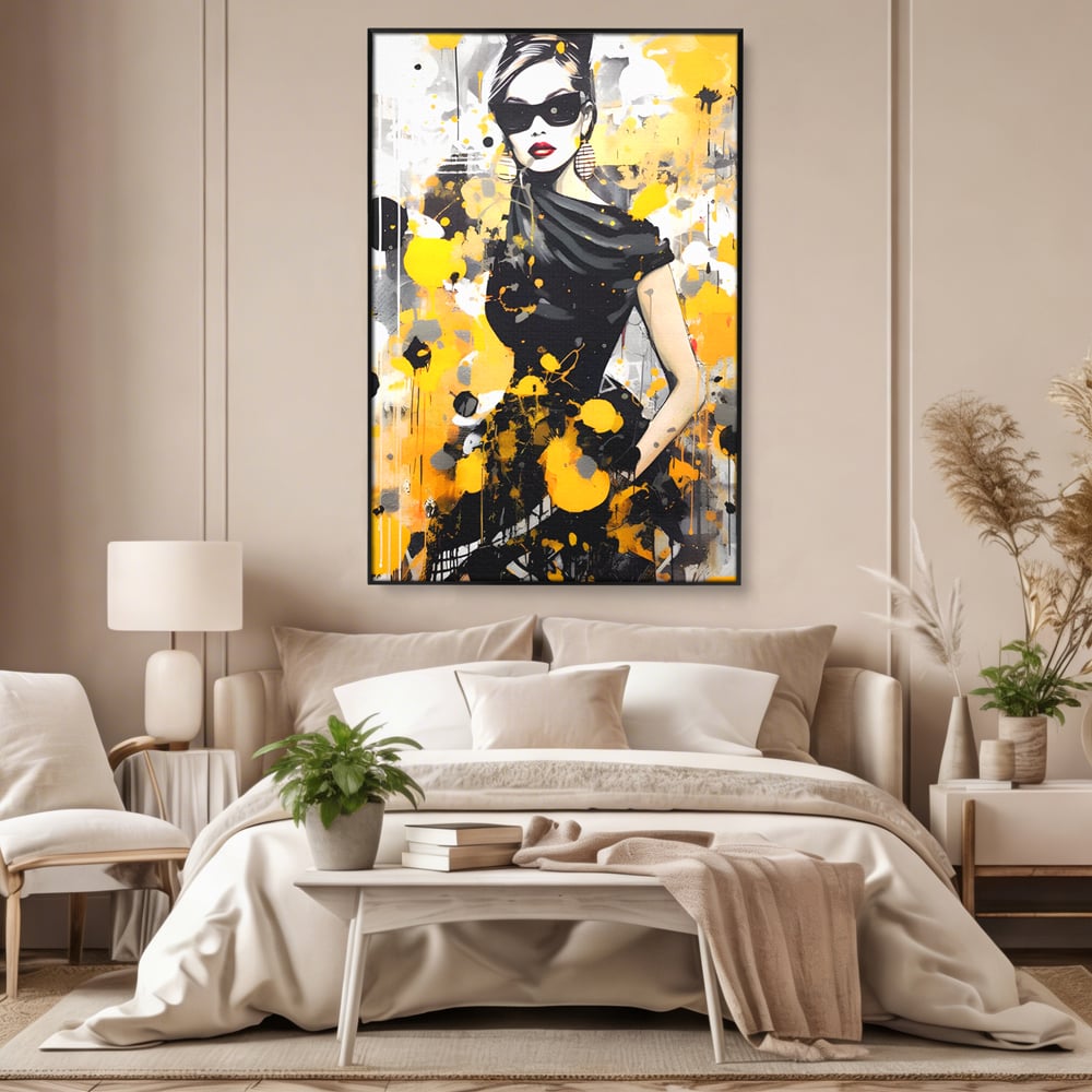 Tablou Canvas Premium LuxCanva® C1167, Queen Of Fashion , Culori, Lady, Style, Dress, Bar, Relaxare, Culori Vibrante